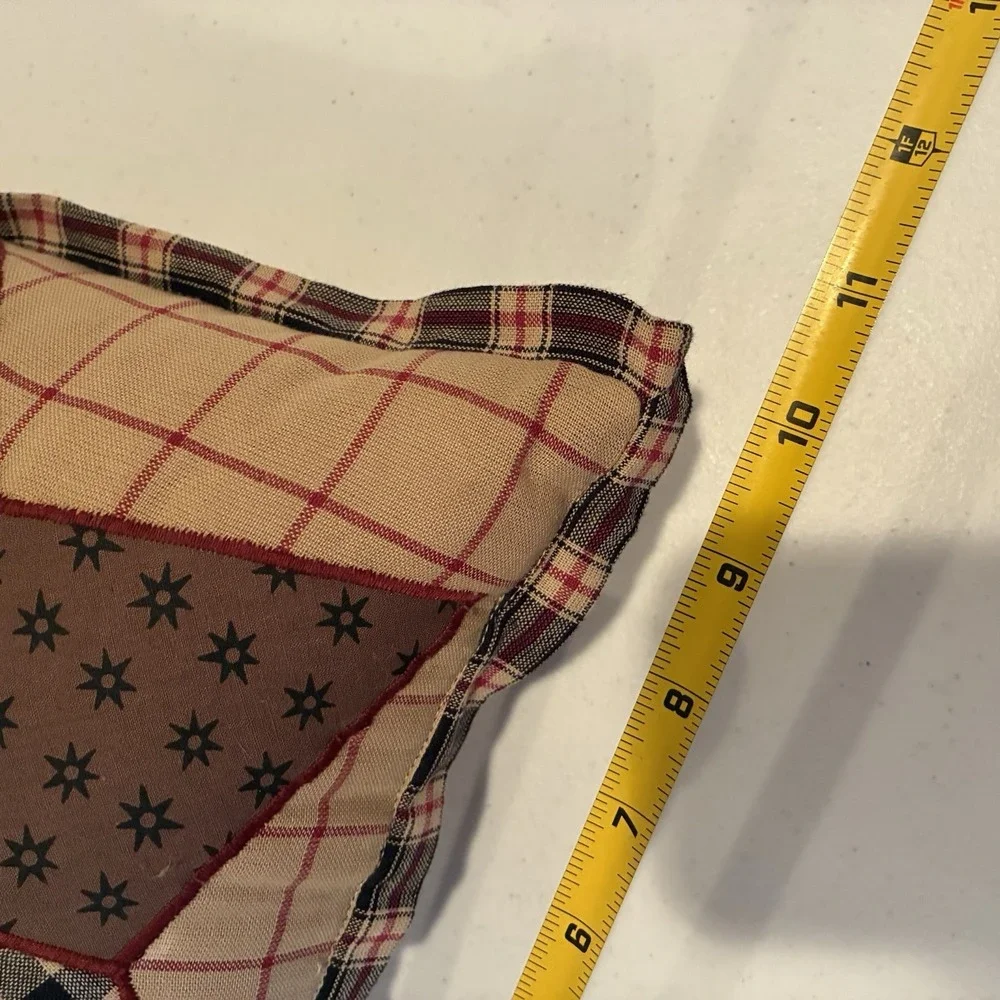 Primitive Patchwork Star Pillows Set Of 2 Country Cottagecore